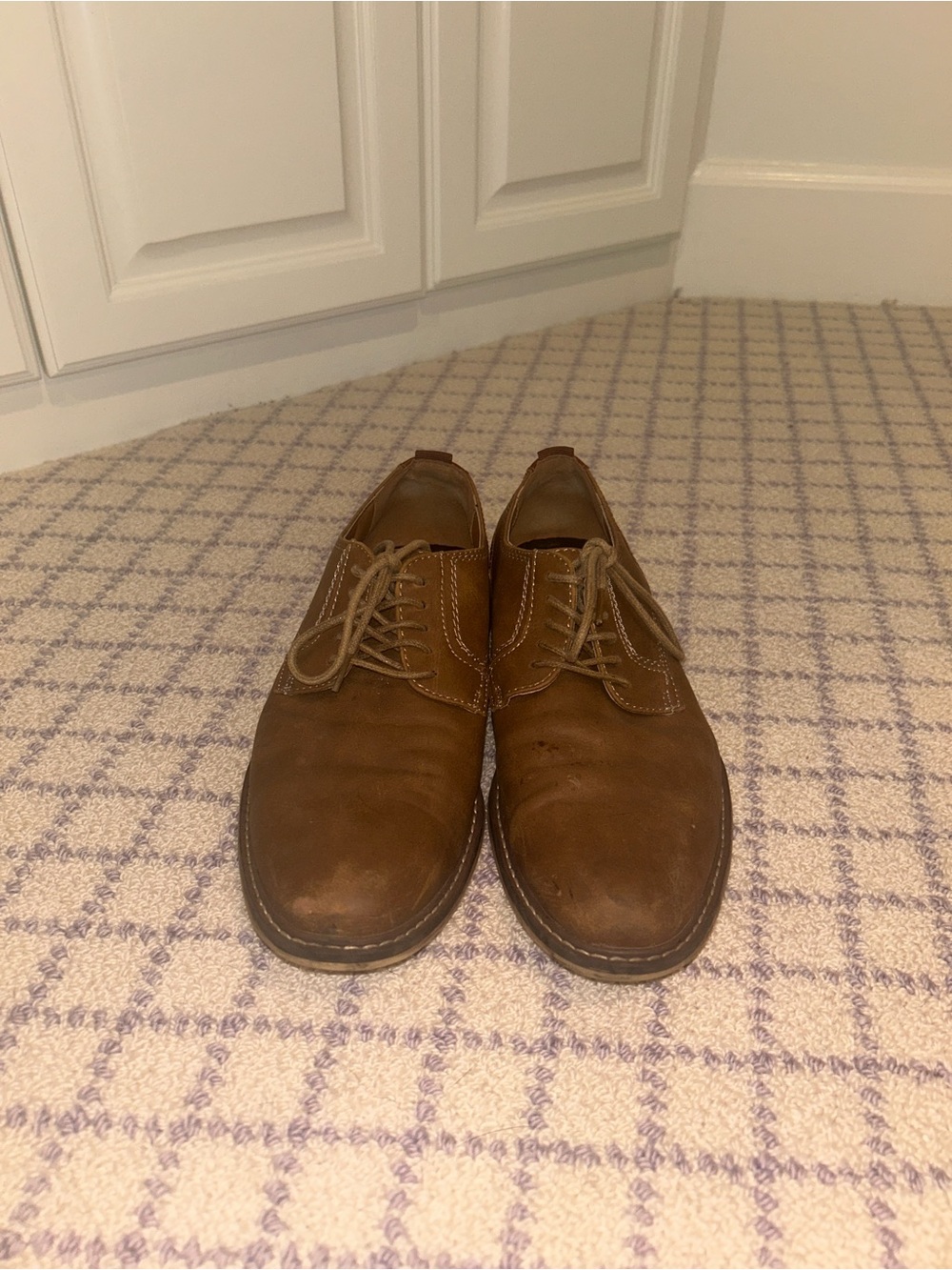 Steve Madden Tan Brown Leather Derby Shoes